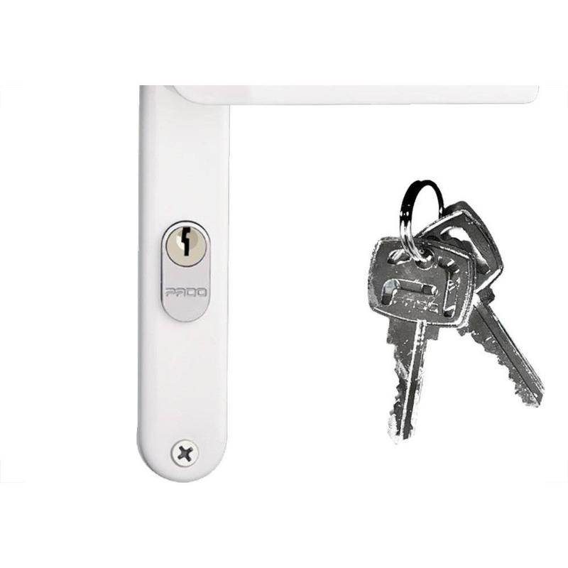 Fechadura Pado Concept Zamac Perfil 600 Externa Estreita Branca